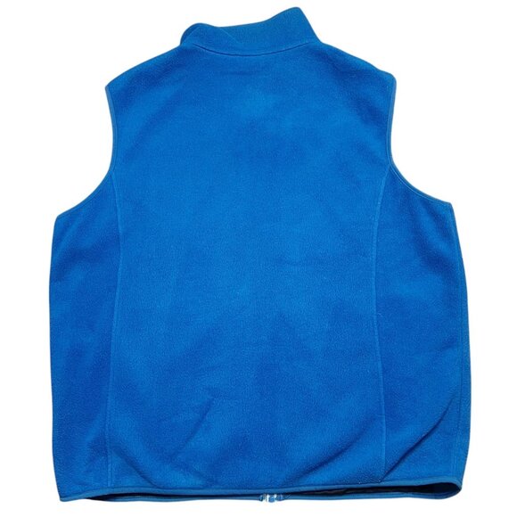 L.L. Bean Fleece Vest Mens Size L Blue Full Zip Gorpecore Utility - Picture 3 of 4